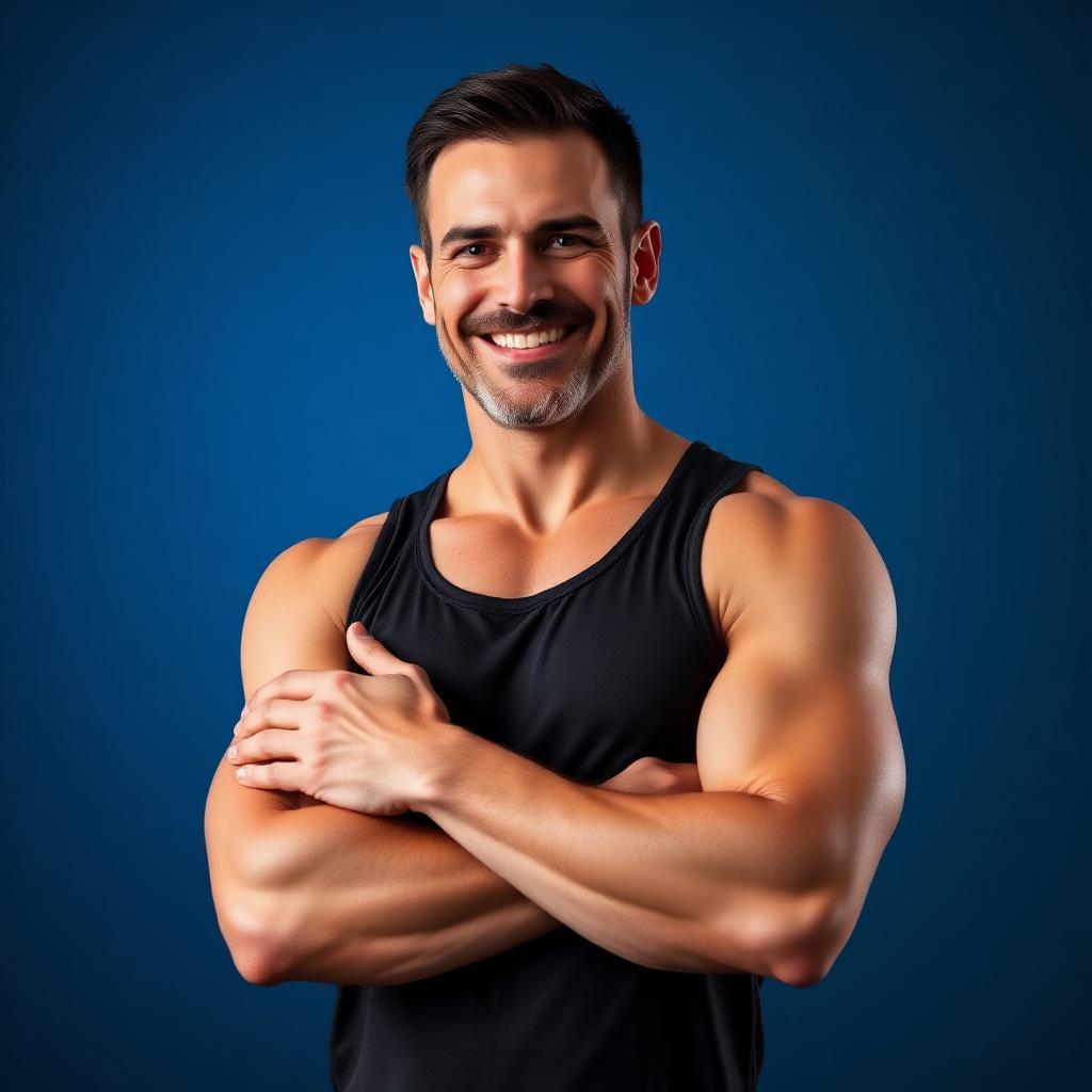 Confident man supported by Love Bears Male Enhancement Gummies